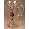 Image 1 : SILVER Overlay Pitcher TANKARD Antique  #991053