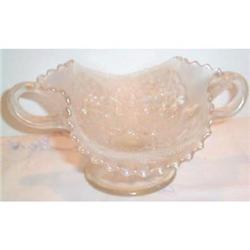 RARE Carnival White Harvest Poppy Footed Bowl #991108