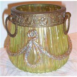 ASTOUNDING Loetz Empire Uranium Vase #991114