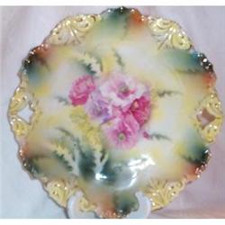 RS Prussia Poppies Two Handled Cake Plate #991151