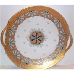 Hand Painted Pickard Limoges Deco Cake Plate #991161
