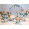 Image 1 : Hand Painted, Forget-Me-Not Dessert Set #991184
