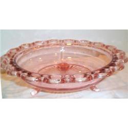 RARE Pink Old Colony Lace Edge Three Legged #991192