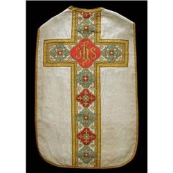 Damask Chasuble with Cross-Stitch Embroidery #991213