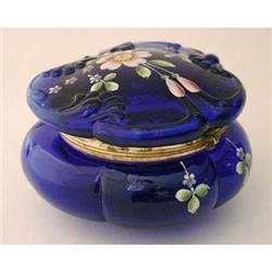  Venetian Style Cobalt Blue Glass and Enamel #991217