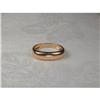 Image 1 : Estate 14K Rose Pink Gold Cigar Wedding Ring #991382
