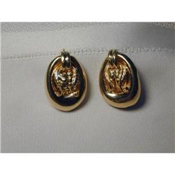 Estate 14K Pink Rose Gold Drop Leaf Earrings #991401