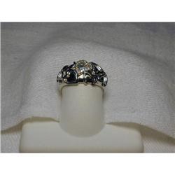 Estate 18K WG Gold Diamond Heart Ring Band #991429