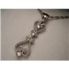 Image 1 : Estate 18K WG Gold Diamond Filigree Pendant #991439