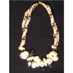 Unusual Rope Necklace with Dangling Lucite #991510