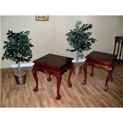Solid Mahogany Chippendale Style  End Table #991515