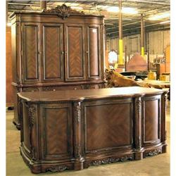 Cherry Finish Executive Computer Armoire & Desk #991519