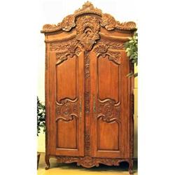 SOLID MAHOGANY TV ARMOIRE / ENTERTAINMENT #991523