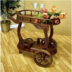 Solid Mahogany Tea Cart / Trolley / Serving bar #991538