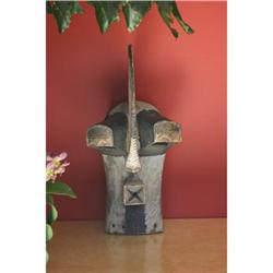 African Square Nose Wooden Mask #991576