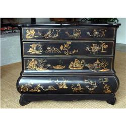 Dutch 18th Century Chinoiserie Bombe Chest  #991577