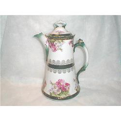 BEAUTIFUL AUSTRIAN HANDPAINTED CHOCOLATE POT - #991592