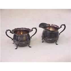 Sterling silver sugar & creamer Sku1395 #991717
