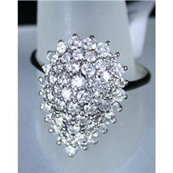 Estate Diamond Solitaires Cluster Ring Gold #991745