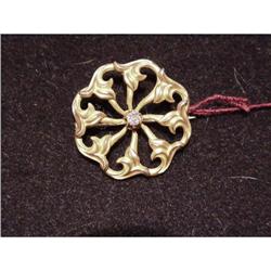 Adorable Art Nouveau 10 Kt Yellow Gold and #991905