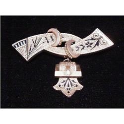 Victorian Circa 1890 Black Enamel and Yellow #991912