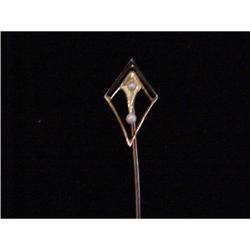 Circa 1920 Art Deco Pearl, 14 Kt Yellow Gold & #991916