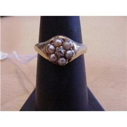 14 Kt Yellow Gold, Pearl & Diamond  #991919