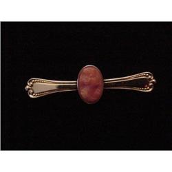 Coral Cameo Victorian Bar Pin #991933