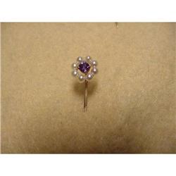 Sweet Amethyst and Pearl Cluster Victorian #991940