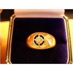 Cute Retro 14Kt Yellow Gold and Diamond Ring #991955