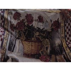 Longaberger Geranium Throw NEVER USED #991977