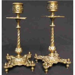 Victorian Brass Candleticks c1890 #992008