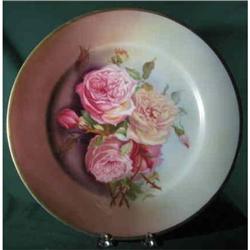 Cabinet Plate Bavaria Roses hand Painted #992028