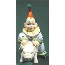 Occupied Japan Clown & Pig c1950 #992030