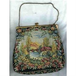 Evening Purse. petit point. French. circa 1950 #992041