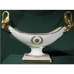 Alka Kuntz Boat shaped Bowl Swan Handles #992088