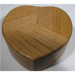 Puzzle Box Hand carved heart shape #992091