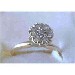 Diamond and14k flower ring #992097
