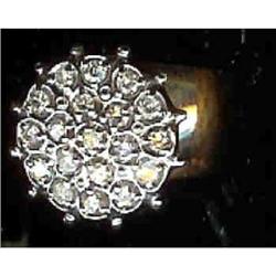 Diamond and 14k gold LARGE ring size 6 #992101