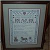 Image 1 : FRAMED AND MATTED CROSS-STITCH FRIENDS SAMPLER #992117
