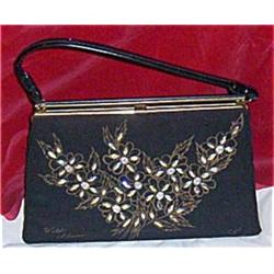 VINTAGED BLACK SIGNED PURSE/ HANDBAG #992118