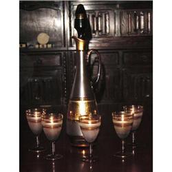 ART DECO LIQUEUR DECANTER WITH CORDIALS #992124