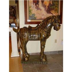 Horse of Matched Tiger Eye Stone #992141