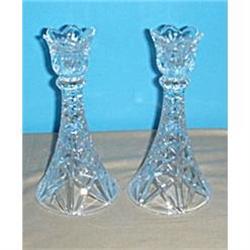 Pair of Pressed glass candleholders #992216