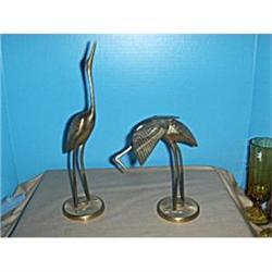 Pair of Brass Cranes #992217