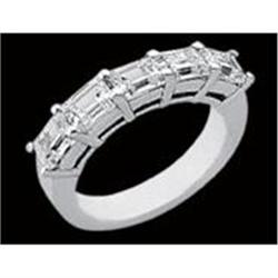 1.25 carat emerald cut diamonds 5 stone ring #992242