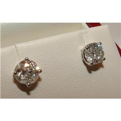 3 CARATS ROUND DIAMOND platinum STUD EARRINGS #992304