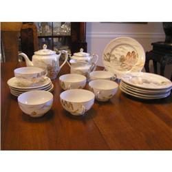 GEISHA GIRL LITHOPANE PORCELAIN TEA SET #992359