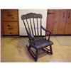 Image 1 : Child's Rocker,1850's;black paint w/stenciling #992375