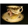 Image 1 : VICTORIAN RAISED FLORAL MUSTACHE CUP and SAUCER #992450